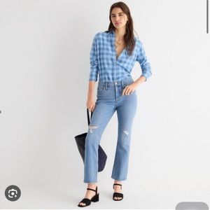 J.Crew Tall 9'' demi-boot crop jean in Rocky Shore wash 26 Tall